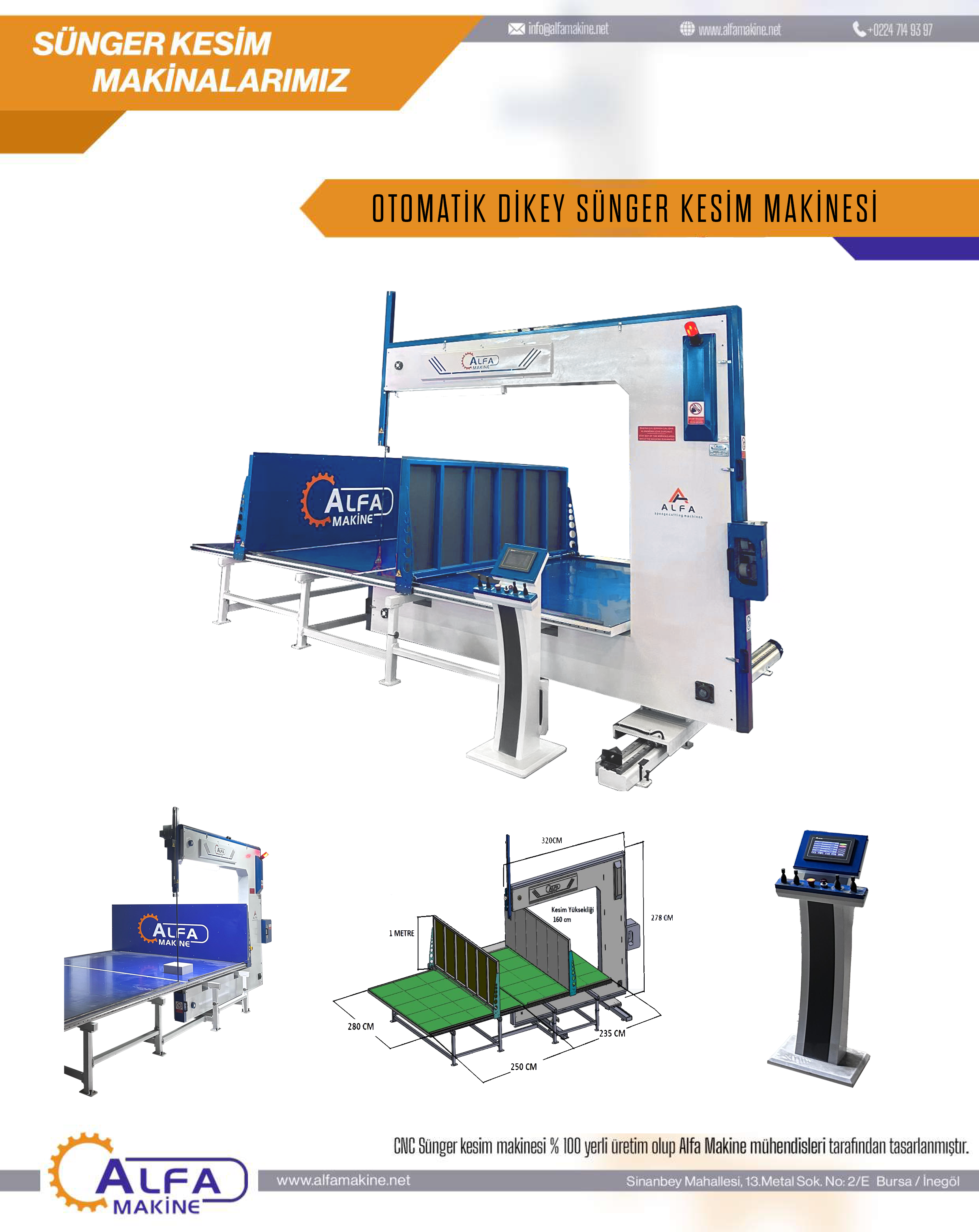 Otomatik Dikey  Sünger Kesim Makinası