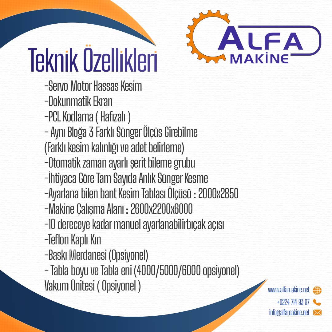 Otomatik Yatay Vargel Sünger Kesim Makinesi