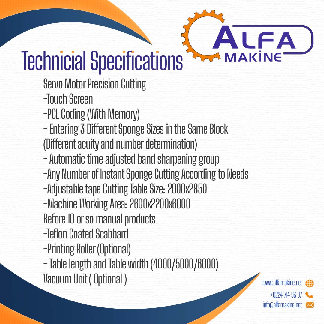 Otomatik Yatay Vargel Sünger Kesim Makinesi