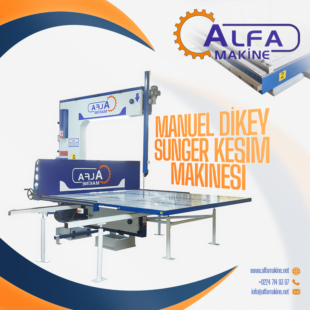 Otomatik ve Manuel Dikey Sünger Kesim Makinası