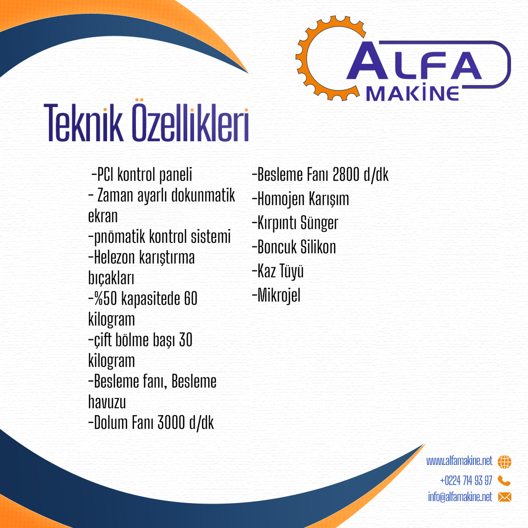 Kırlent Dolum ve Karıştıma Makinesi